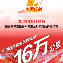 中国铁路营业里程突破16万公里！