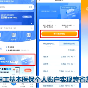 今年职工基本医保个人账户实现跨省共济