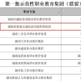 湖南省轨道交通装备制造职教集团入选全国首批示范培育名单