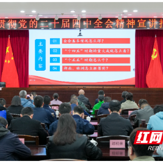 株洲市税务局举办学习贯彻党的二十届四中全会精神宣讲报告会