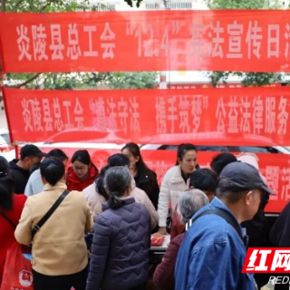 炎陵县总工会开展宪法宣传日活动
