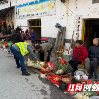 新春走基层丨炎陵县鹿原镇：圩上劝导保通畅，护航群众平安年