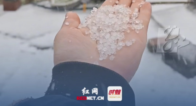 湖南湘西网友拍到奇特雪景 第一眼还以为下“珍珠米”了