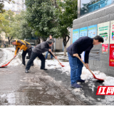 大雪满校园 株洲八中教职工齐心除雪为师生安全护航