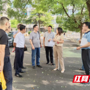 株洲市教育局副局长黄芳督导市十三中创文工作