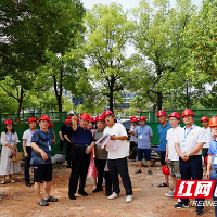 湖南工业大学党委书记刘望检查科技学院暑期在建项目