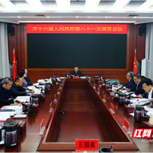 株洲市政府第八十一次常务会议召开  研究养老服务、重点项目等工作