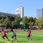 省青少年校园足球专家来到泰山学校视察全国青少年校园足球特色学校工作