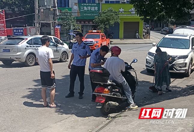 醴陵市明月镇：安全头盔护安全 联合执法保平安