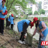 炎陵青年志愿者开展护河净滩主题活动