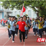 荷塘区景炎中学举行中考加油活动