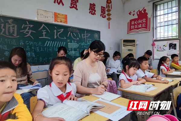 芦淞区教研中心到何家坳小学进行职初教师教学视导