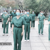视频丨医护人员跳世界杯手势舞 为株洲“抗疫”加油