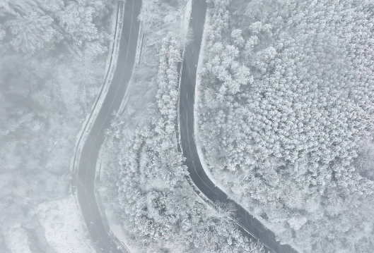 视频丨雪景初现 攸县酒仙湖上映绝美冬景