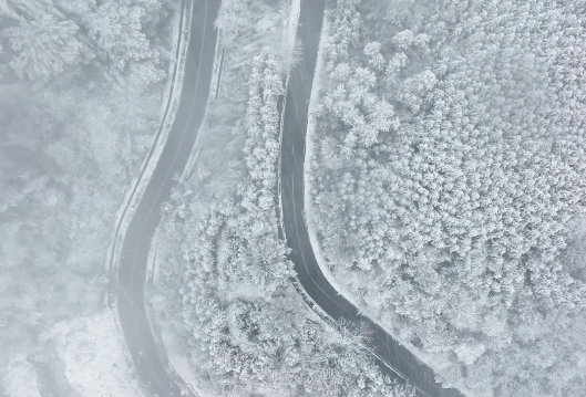 视频丨雪景初现 攸县酒仙湖上映绝美冬景
