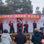 攸县菜塘村“村晚”热闹上演，村民自办联欢喜迎新春