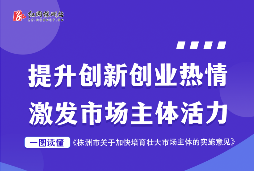 一图读懂丨株洲市关于加快培育壮大市场主体的实施意见