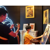 组图丨湖南长沙：“致敬达芬奇”光影艺术展对外开放