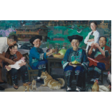 油画丨黄礼攸 贾文广 黄子恺 李海华：《春天来喽》