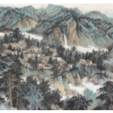 中国画丨旷小津 李亚辉 袁绍明 周华平:《春暖十八洞》