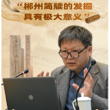 海报丨张春龙：郴州简牍的发掘具有极大意义