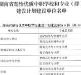 喜报！核工业卫生学校成功获批湖南省楚怡优质中职学校建设计划建设单位