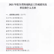 屡破大案要案 祁东县公安局禁毒大队荣获全省大奖