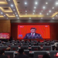 衡阳市政府办党员干部集中观看党的二十大开幕会