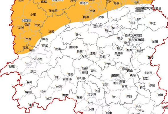 橙色预警，长沙的雨停了，但今日预计湘西北仍有暴雨
