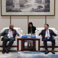 朱洪武、陈爱林会见吉布提驻华大使阿卜杜拉·米吉勒、埃塞俄比亚驻华大使塔费拉·德贝·伊马姆