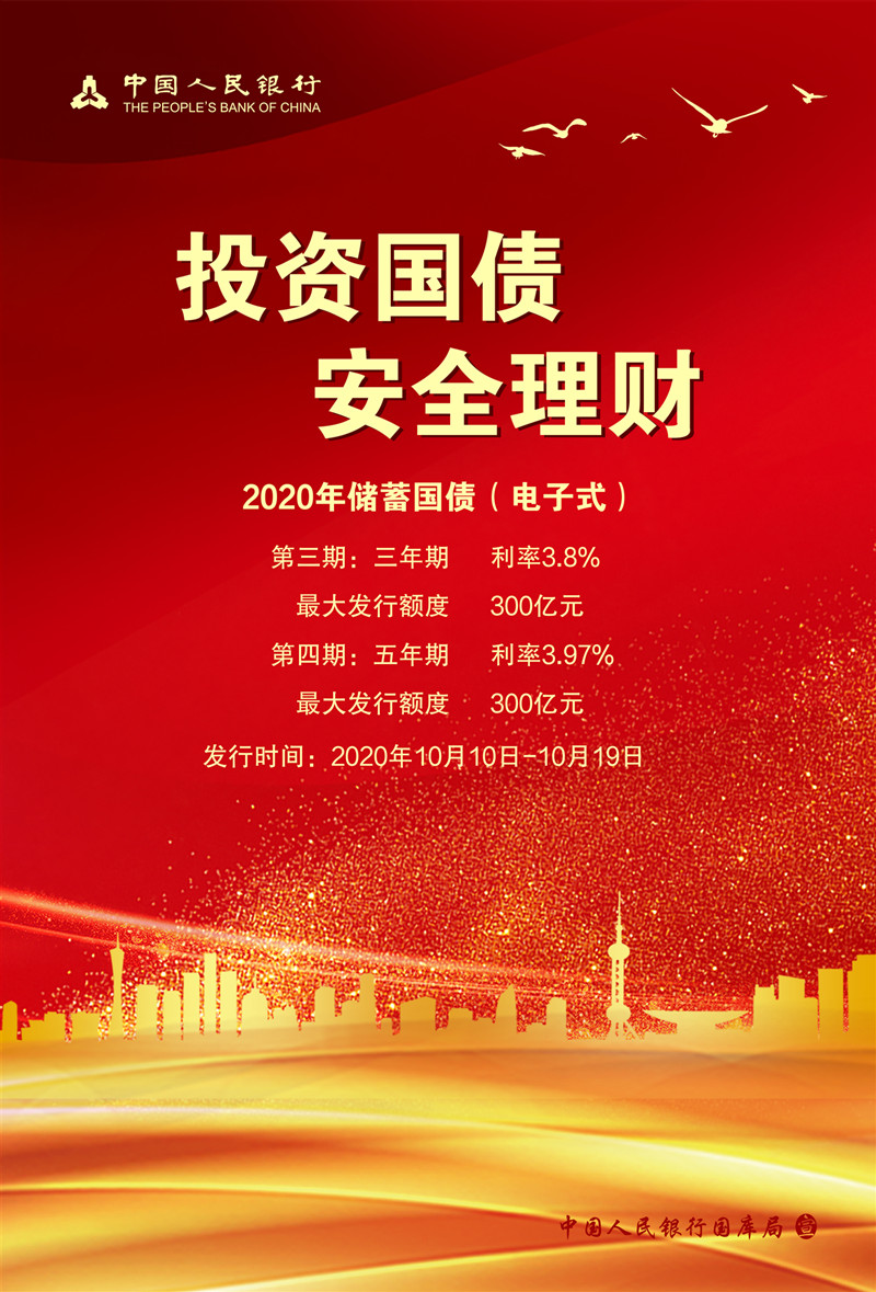 中国人民银行永州市中心支行2020年10月第三期和第四期储蓄国债(电子