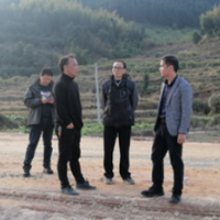 蓝山县领导督查湘九公路项目建设情况