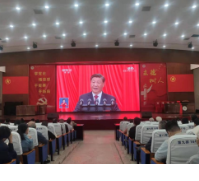 永州四中组织全体师生集中收听收看党的二十大开幕会