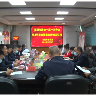 祁阳市政协一届一次会议第4号重点提案办理情况汇报会召开