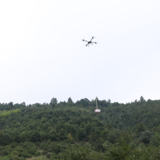 祁阳:无人机架“空中快道” 破解油茶运输难题