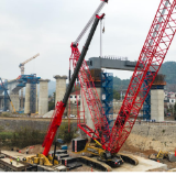 邵永高铁跨芦洪江特大桥钢盖梁架设完成