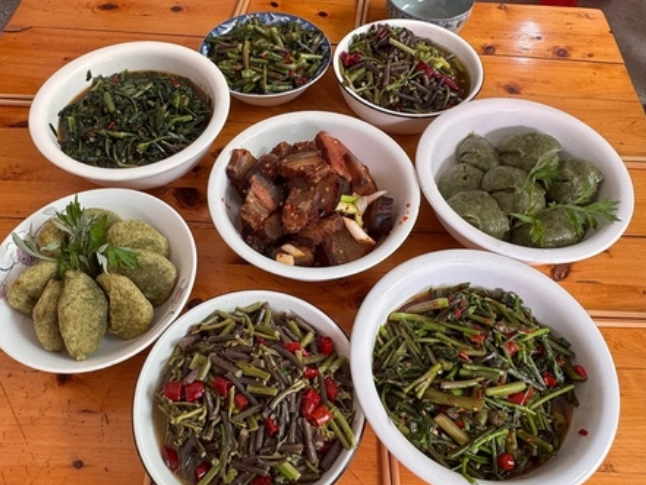 新田：瑶乡春日寻鲜 山间野菜成“香饽饽”