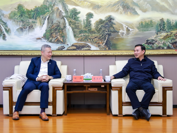 永州丨朱洪武会见重器集团董事长田超、总裁池慧雄一行