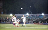 苏永一家亲 永州新田VS扬州高邮足球友谊赛开赛（组图）