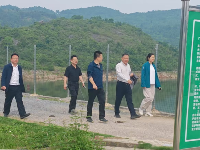 省水利厅检查组到新田检查水利安全生产和防汛备汛工作