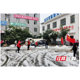 赫山：战风雪保畅通 泉交河镇清雪除障在行动