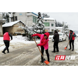 桃江沾溪镇多措并举除雪开路