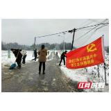 赫山区欧江岔镇：铲雪除冰保民生，党员干部雪中行