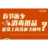 消毒用品能带上高铁和飞机吗？解答来了