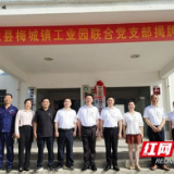 安化县梅城镇工业园联合党支部举行揭牌仪式