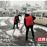 资阳区迎风桥镇：“志愿红”抗击冰雪保畅通