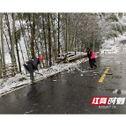 桃江县马迹塘镇：“志愿红”除雪保畅护安全