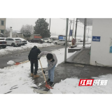 桃江县马迹塘镇政务中心为群众扫清雪天办事路