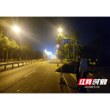 桃益公路桃江段完成路灯维修改造