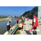 桃江县大栗港镇开展垃圾清理集中行动